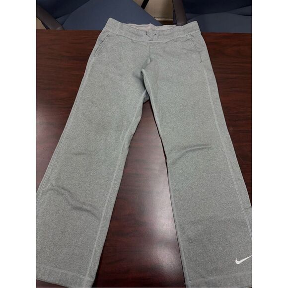 Nike Womens Grey Therma-Fit Athletic Track Pants with Pockets Size Medium - Picture 1 of 8